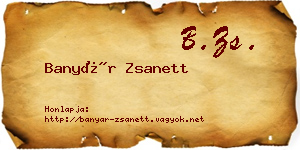 Banyár Zsanett névjegykártya