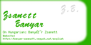 zsanett banyar business card